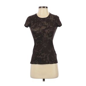 Three Dots grey floral t-shirt